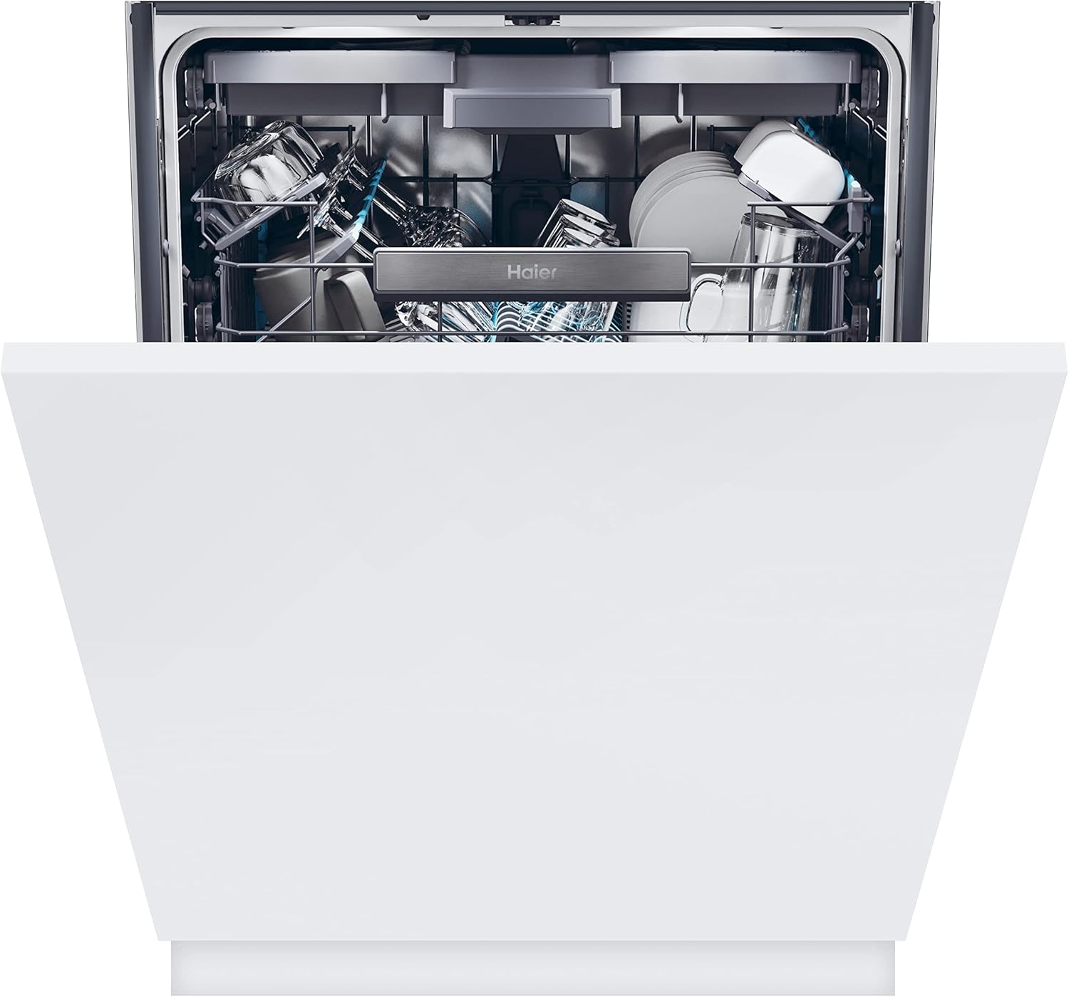 Haier XS 4A4M4PB-80 I-Pro Shine Series 6 Integrated Dishwasher. 14 place Setting. Black Bezel. A Rated