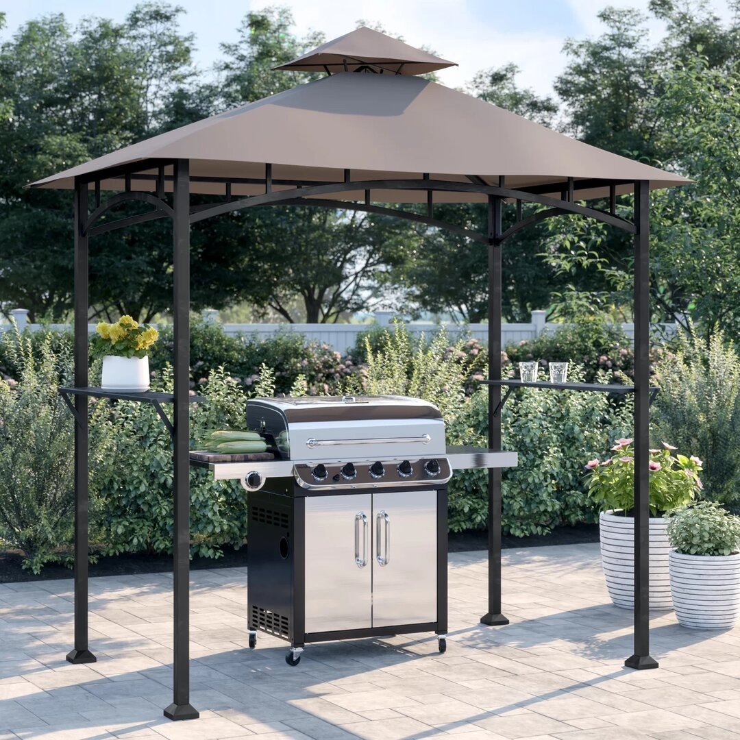 Bayamo 8 Ft. W x 5 Ft. D Steel Grill Gazebo