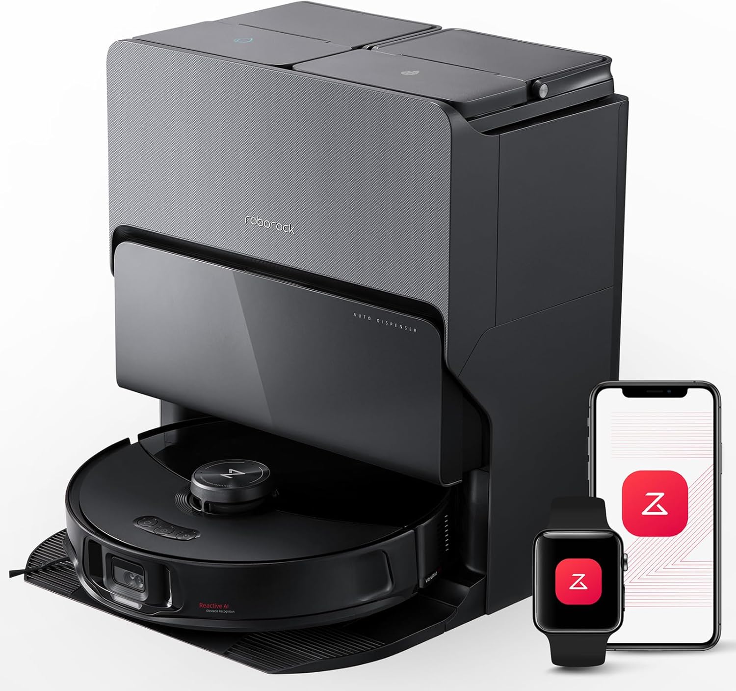 Roborock S8 Maxv Ultra Robot Vacuum & Sonic Mop. [2 Year Local Warranty]. 10000 Pa Suction Corner To Edge Deep Cleaning Hot Air Self-Drying white